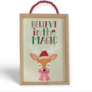 ❤️ Believe in the Magic Reindeer Sign